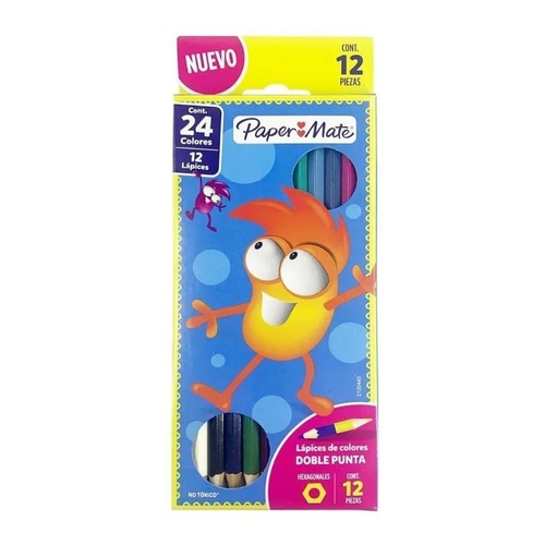 LAPICES HEXAGONALES DOBLE PUNTA 12 UN PAPER MATE